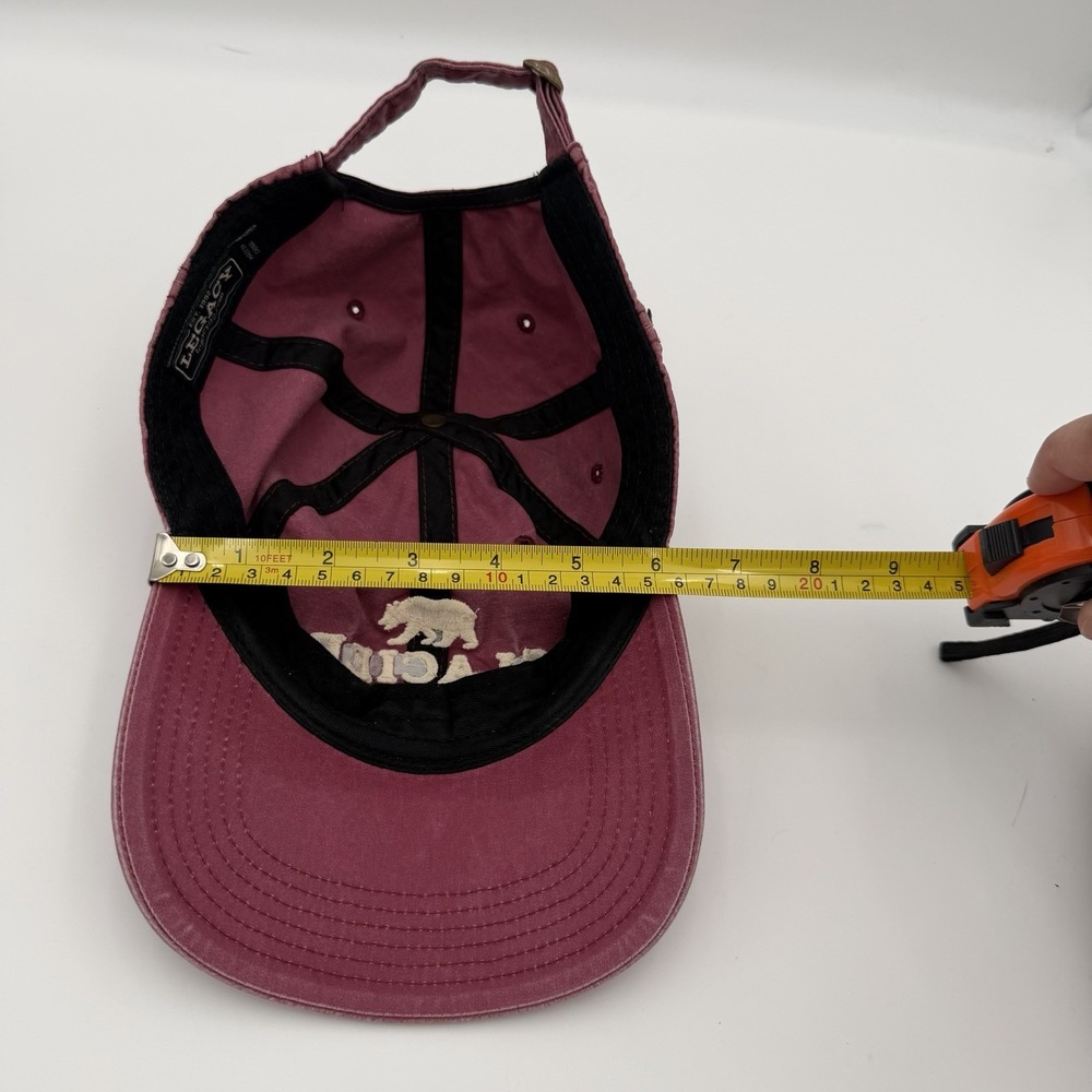 Legacy Glacier National Park bear embroidered strapback hat burgundy adult OS - Picture 6 of 7